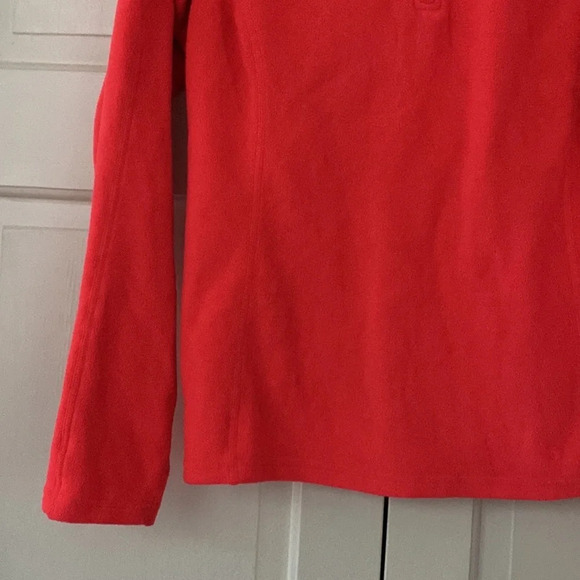 North Face‎ Neon Bright Pink Quarter Zip Pullover Polartec Fleece Jacket Coat - Picture 13 of 13